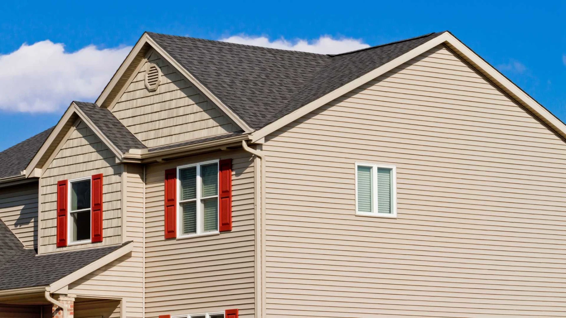 House with freshly installed siding.